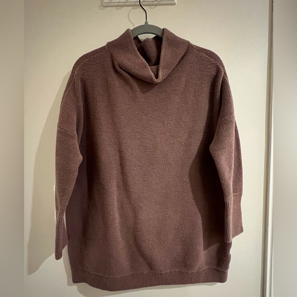 Free People Cozy Purple Tunic Sweater